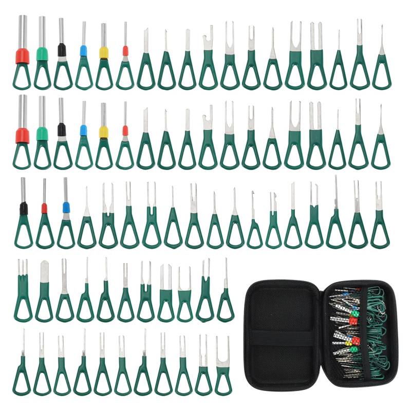 A ABSOPRO Terminal Entfernungs Werkzeug Sortiment Kit Draht Stecker Terminal Pin Extractor Kit Grün 76 Stück von A ABSOPRO