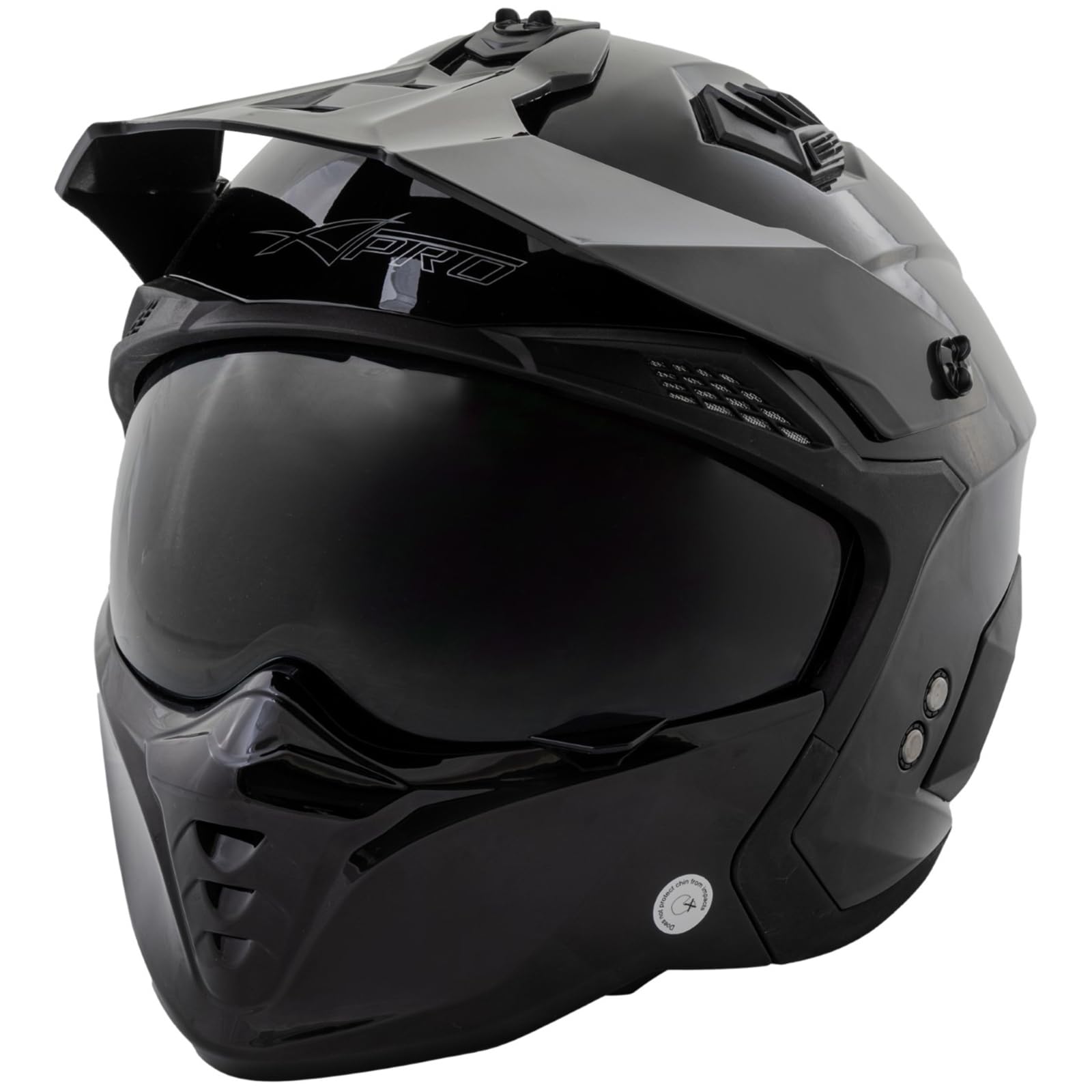 A-PRO SRL Motorradhelm Jet Helmet Cafe Racer ECE 22-06 Sonnenblende Scooter Schwarz L, 8057639302816 von A-PRO SRL