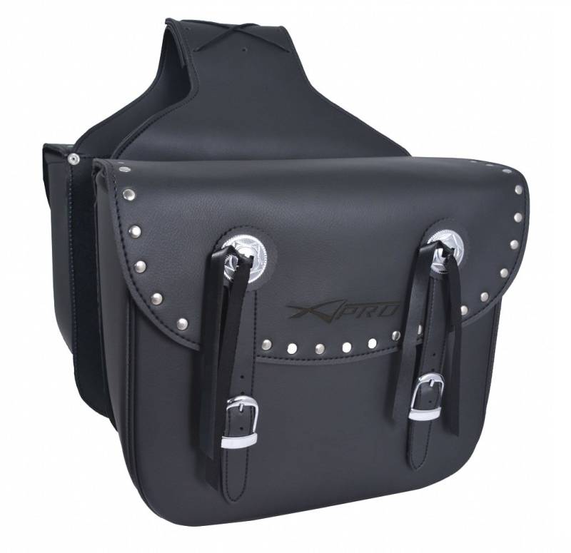 A-Pro Custom Motorcycle Biker Renforced Saddle Bag Luggage Chopper Saddle Bags von A-Pro