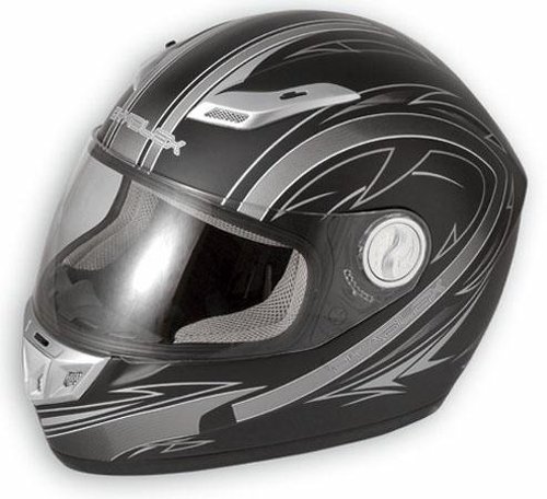 A-Pro Faser Integralhelm Motorrad Removable Waschbar ECE Genehmigt Matt Schwarz M von A-Pro