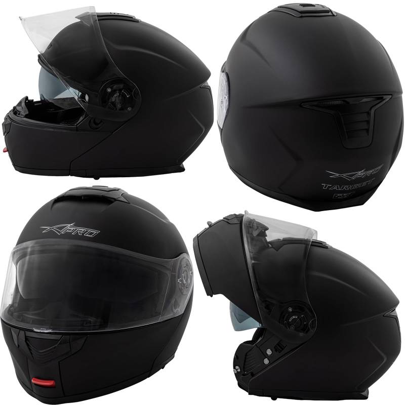 Helm Klapphelm Modular Innensonnenblende Motorradhelm Mat Schwarz XS von A-Pro