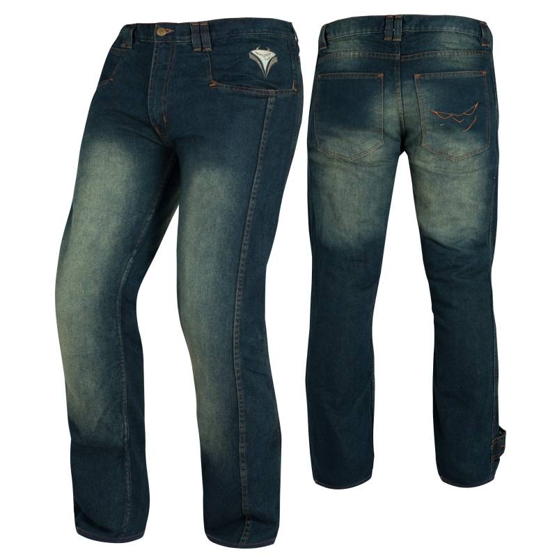 A-Pro Hose Jeans CE Protektoren Motorrad Lateral Verstaerkungen Motorradjeans Blau 30 von A-Pro