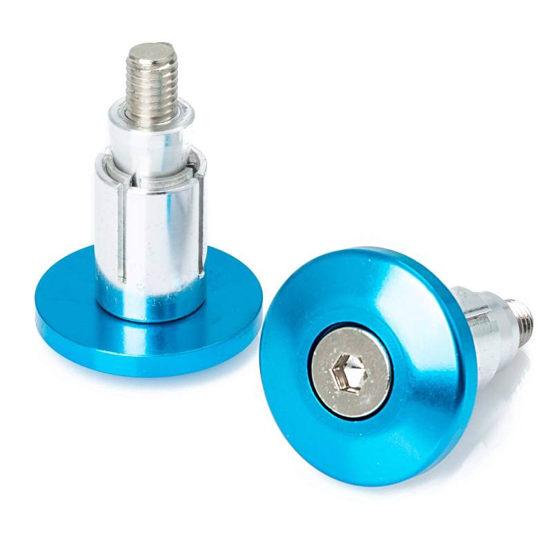 A-Pro Lenkergewicht Lenkerende Quad Roller Motorrad Universal 13 & 17mm Blau von A-Pro