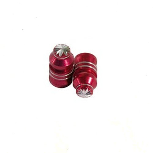 A-Pro Metall Ventilkappen Valve Cap Motorrad Roller Auto Universal Kawa Yamaha Rot von A-Pro