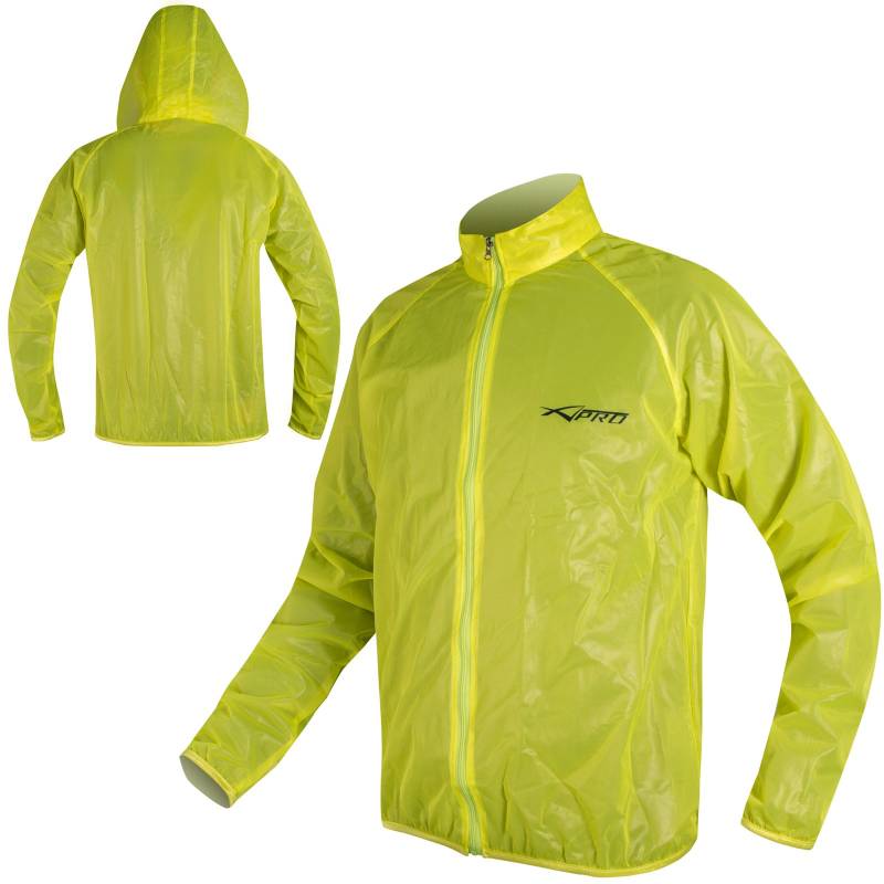 A-Pro Motorrad Regenjacke Mantel Wasserdicht Jacke Winddicht Fluo S von A-Pro