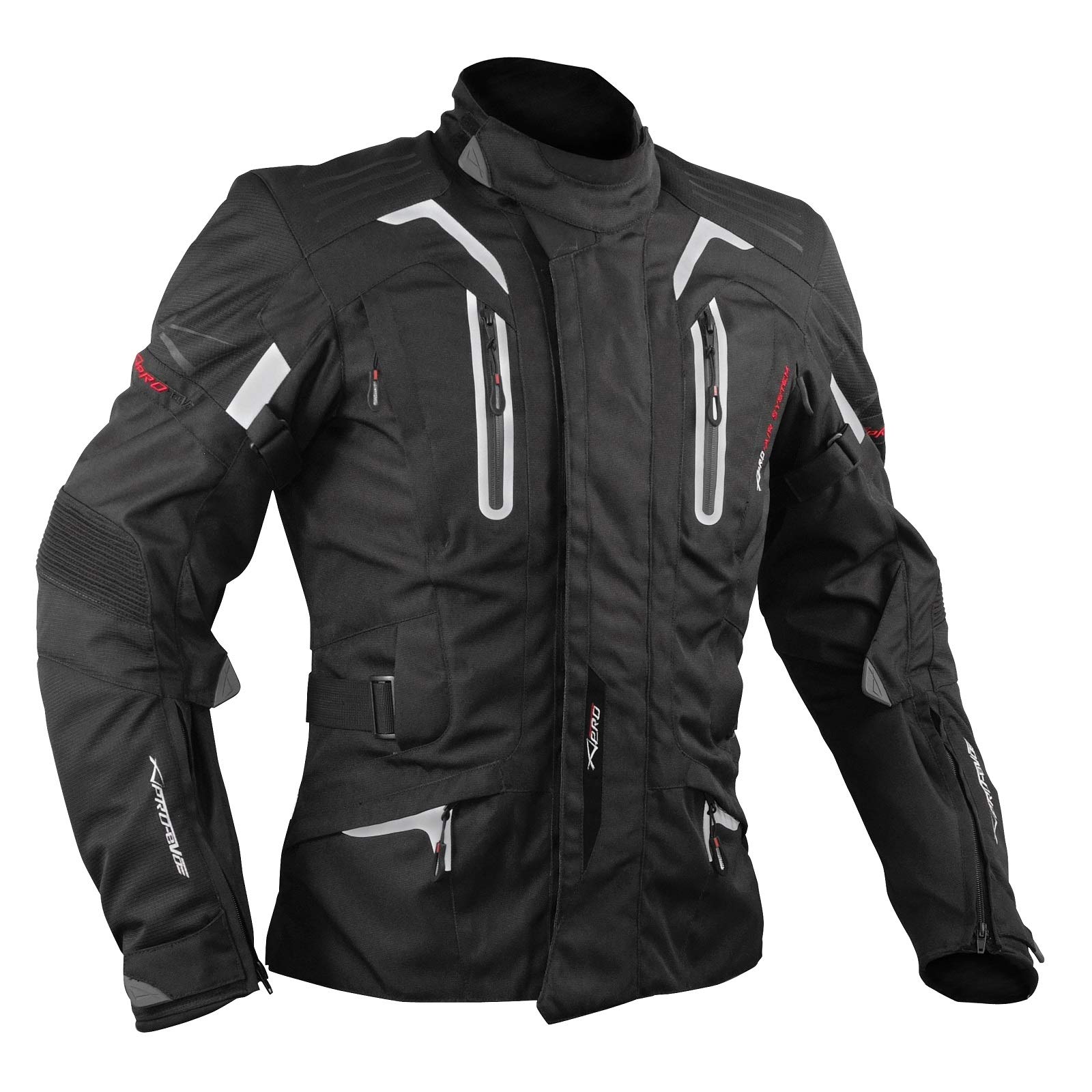 Motorradjacke Textiljacke Motorrad Touring Protektoren Thermofutter Schwarz L von A-Pro