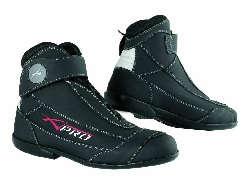 Motorradschuhe Rindsleder Thermofutter Schuhe Lederschuhe Motorrad Schwarz 40 von A-Pro