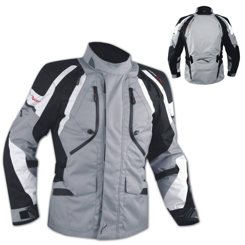 Textiljacke Motorrad Touring CE Protektoren Thermofutter Wasserdicht Schwarz L von A-Pro