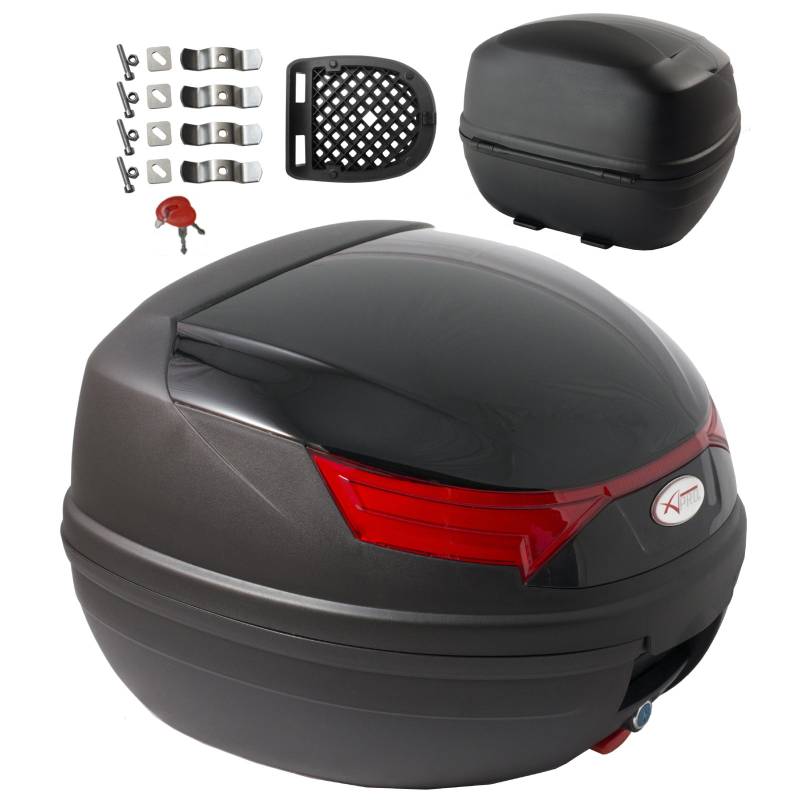 A-Pro Top Case Motorrad Bremsleuchten Top Box Koffer Motorrad Scooter Quad 32 L von A-Pro