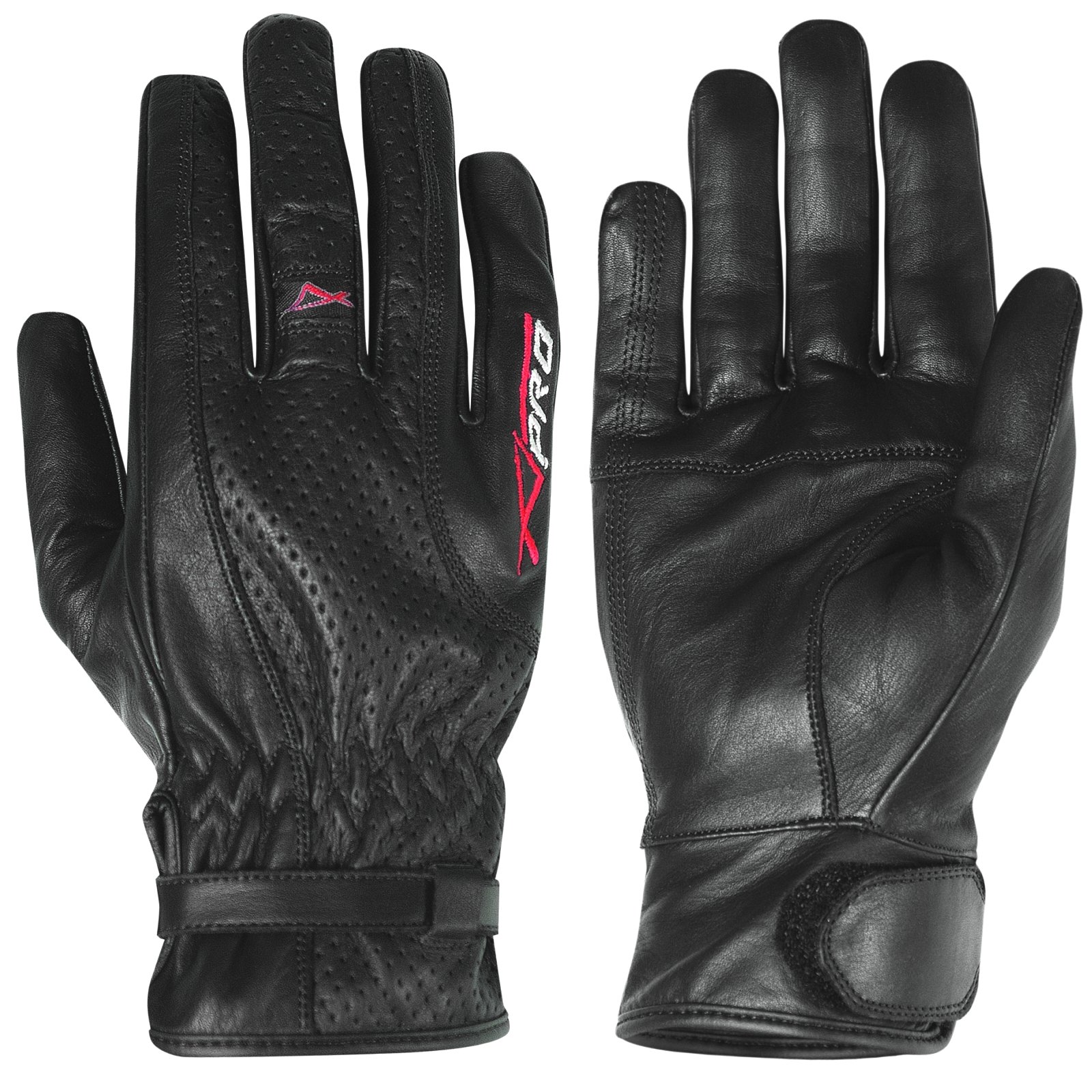 A-Pro Urban Sport Motorcycle Motorbike Scooter Leather Gloves Cruiser Summer Black XL von A-Pro