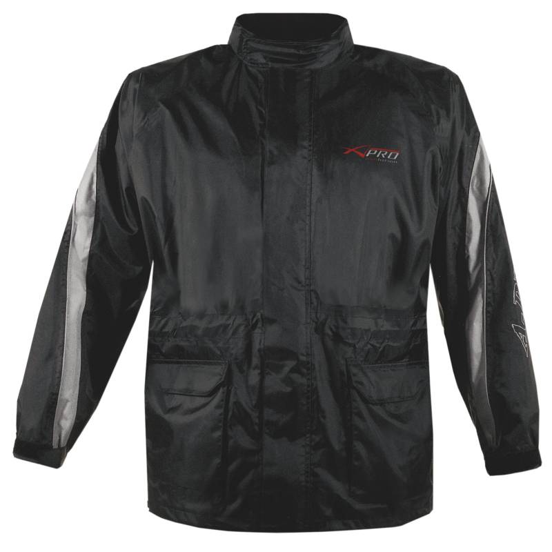 A-Pro Wasserdichte Regen Jacke ueber Jacke Motorrad Roller Innen Gefüttert Silber XL von A-Pro