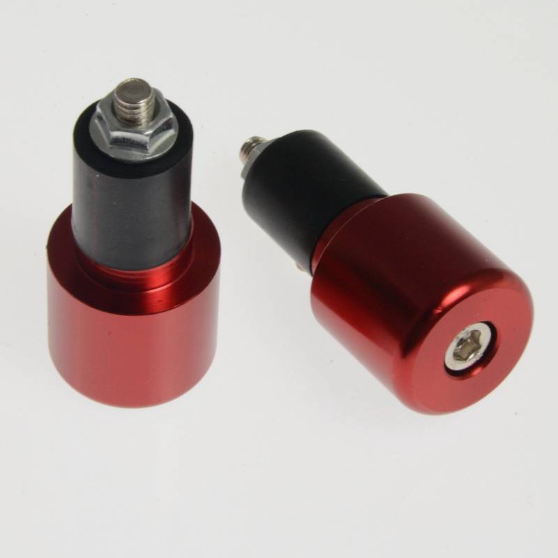 A-pro Motorrad Bar Ends 17mm Universal Lenker Lenkergegengewichte Roller Rot von A-Pro