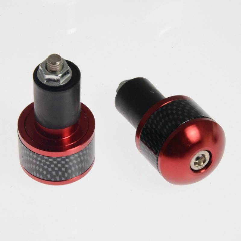 Bar End 13 & 17mm Scooter Motorrad Gewichte Universal Lenkergewichte Inners Rot von A-Pro