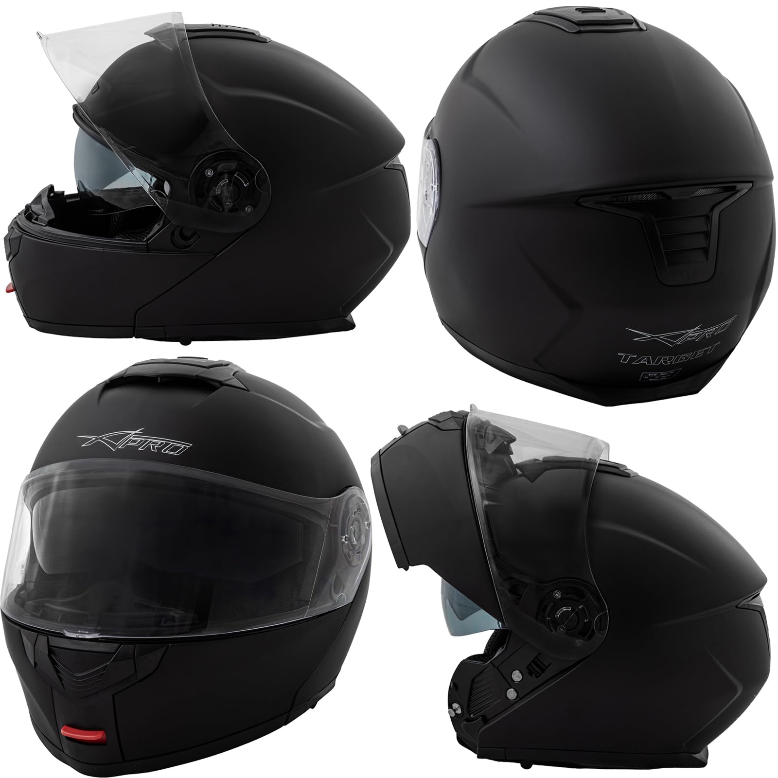 Helm Innensonnenblende Klapphelm Modular Motorradhelm Mat Schwarz S von A-Pro