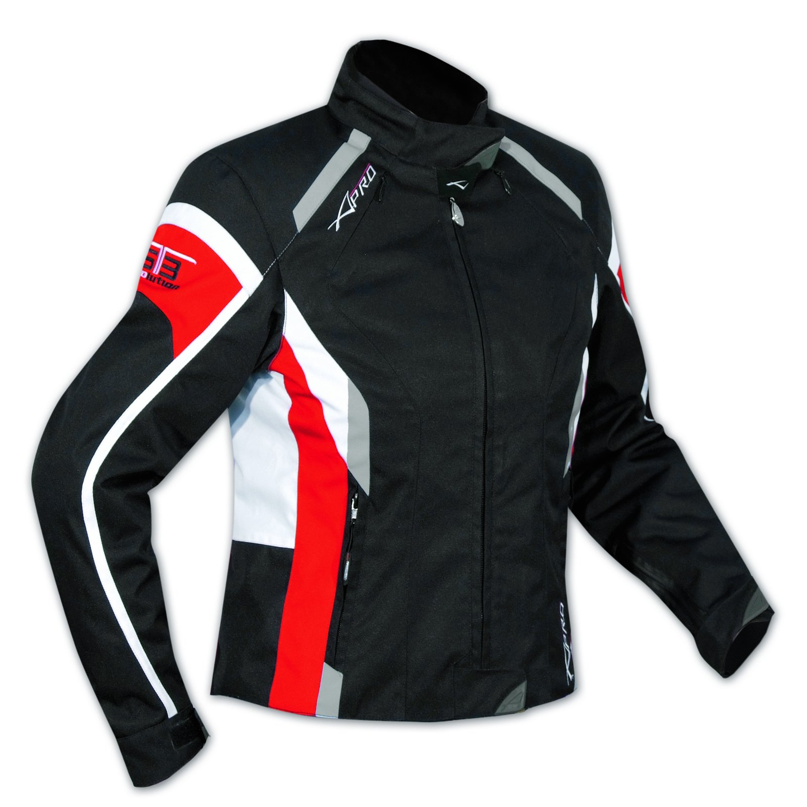 Jacke Textil Damen Motorrad Racing All Season CE Protektoren A-Pro Rot/Weiss M von A-Pro