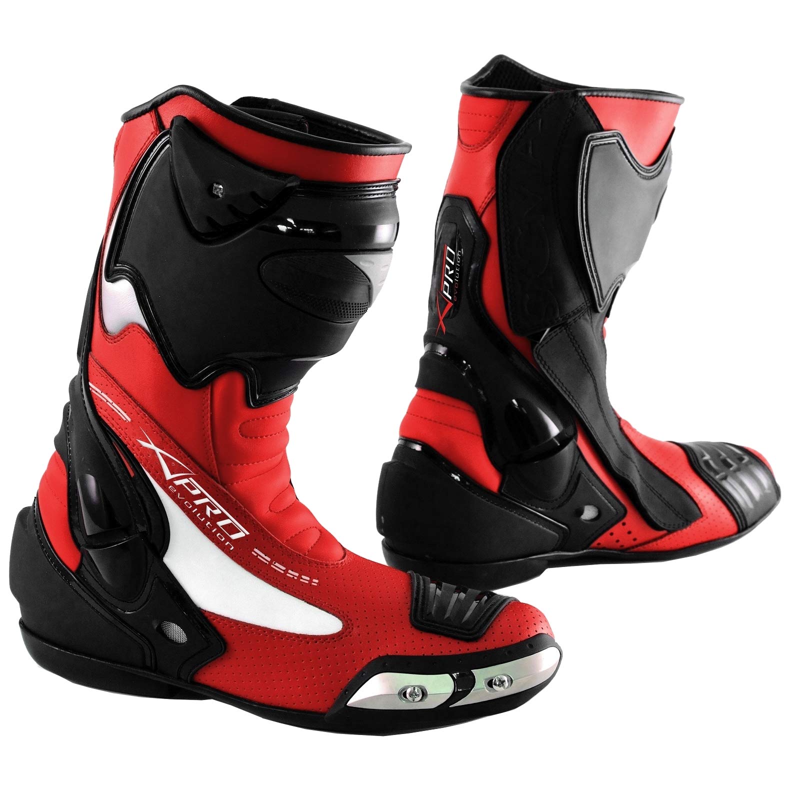 Racing Sport Track Stiefel Roadrunner Leistung Motorrad A-Pro Rot 45 von A-Pro