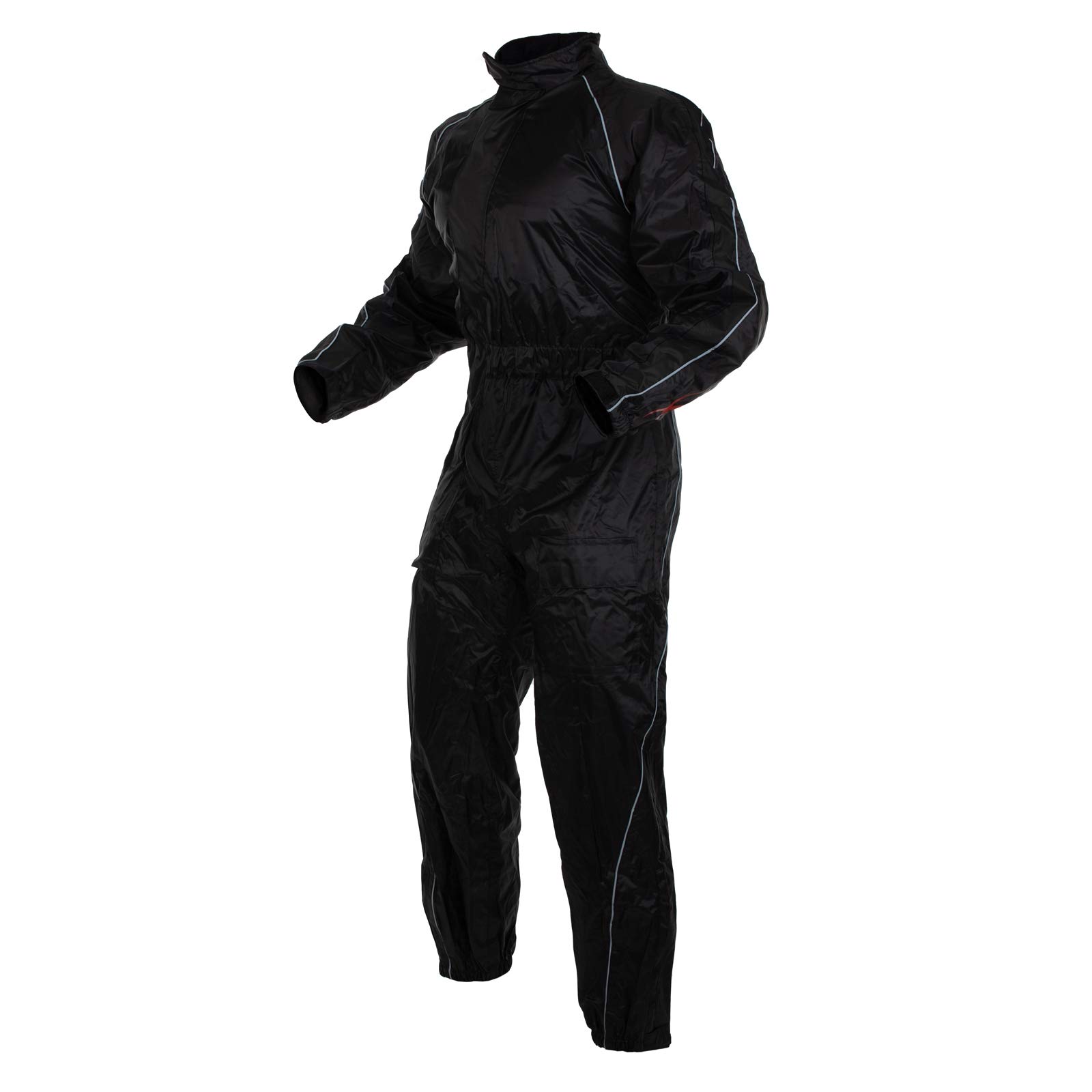 Regenkombi Wasserdicht Motorrad Regenhose Regenjacke Regenanzug Schwarz 3XL von A-Pro