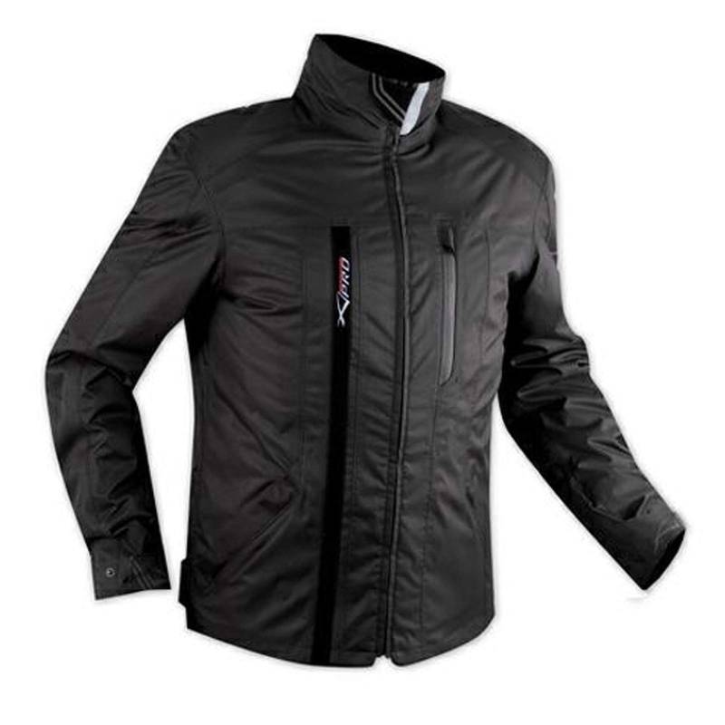 Textil Wasserdicht CE Protektoren Thermofutter Jacke Motorrad Schwarz XXL von A-Pro