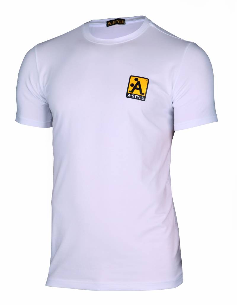 A-Style T-Shirt Logo Right, Weiß, S von A-Style