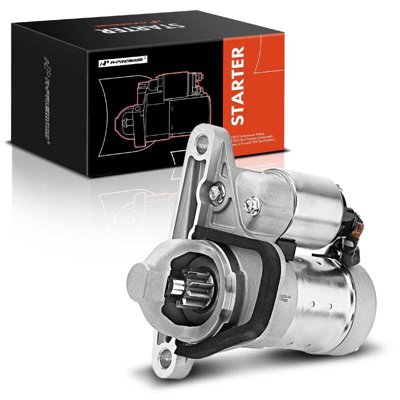 A-Premium Anlasser kompatibel mit Nissan, Chevrolet Fahrzeugen - Sentra Versa Cube Juke City Express - 2009-2021 - 1.6L 1.8L 2.0L - 12V 1.0KW 10 Zähne im Uhrzeigersinn - Ersetzt # 17982, S114-955A von A-premium