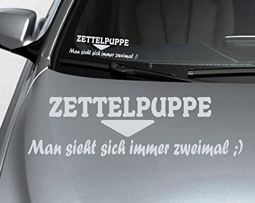 A&D Design Deutschland Fun Aufkleber ***ZETTELPUPPE*** - Scheiben und Karosserie Sticker - freie Farbwahl! von A&D design Deutschland