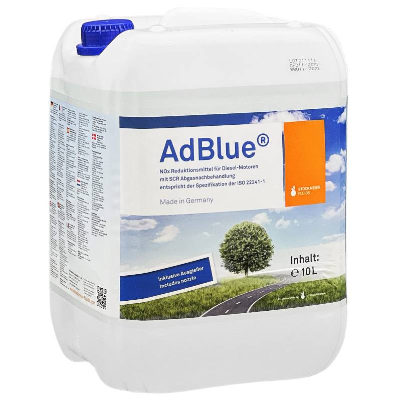 A&G-heute AdBlue® 10l hochreine Harnstofflösung für SCR Abgasreduktion | ISO 22241 | Einfüllschlauch | Reduziert Stickoxidenabgabe | Alle Automarken von A&G-heute