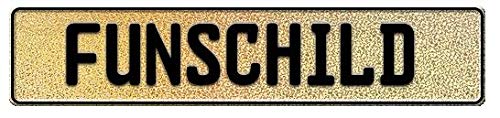 Funschilder.de - Glitzerschild, individuell gestaltetes Funschild, Glitzermotive, Kennzeichen aus Aluminium, Made in Germany, 520 x 110 mm von A. Sievers GmbH