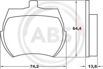 A.b.s. Bremsbelagsatz, Scheibenbremse [Hersteller-Nr. 36011] für Austin, Austin-healey, Mg, Rover von A.B.S.