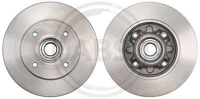 A.b.s. 1x Bremsscheibe mit Radlager mit ABS-Ring Hinterachse [Hersteller-Nr. 18130C] für Citroën, Ds, Peugeot von A.B.S.