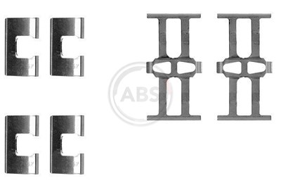 A.b.s. Montagesatz Bremsbeläge Scheibenbremse hinten [Hersteller-Nr. 1118Q] für Honda, Rover, Suzuki von A.B.S.