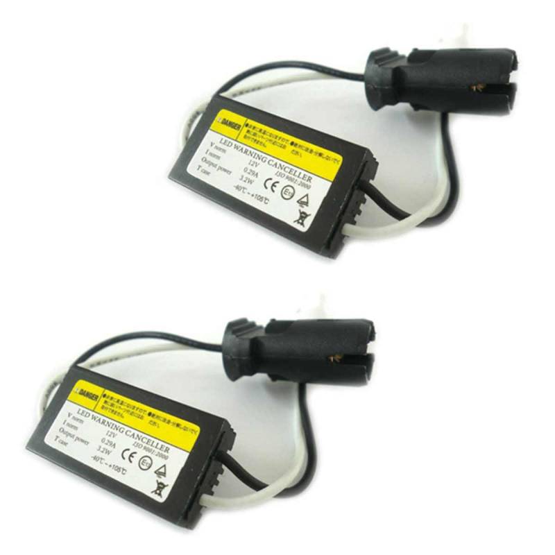 A2ZWORLD 2 Stück Filter Lampenfassung Widerstand T10 W5W 12V LED Warning Canceller Canbus No Fehler, Standlicht mit Kühlkörper von A2ZWORLD