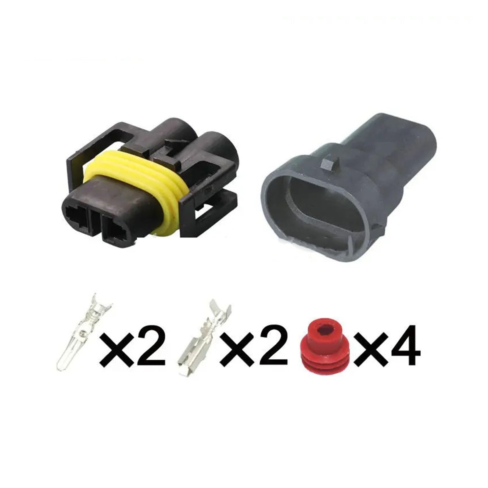 1-20 Sätze 2-polige Stecker und Buchsen for Nebelscheinwerfer H11 H8 H9 Lampenfassungen 12124819(Male female set,1 set) von AANAN