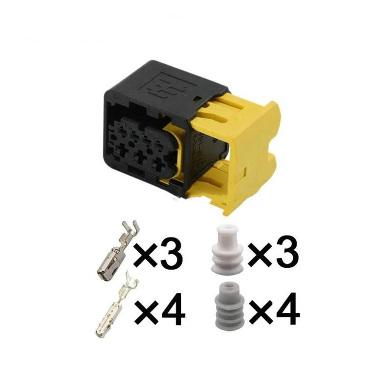 1-20sets 7 Pin 1-1418480-1 Wasserdicht Heavy Duty Lkw Dichtung Stecker 1-1703648-1(Female set,10 sets) von AANAN