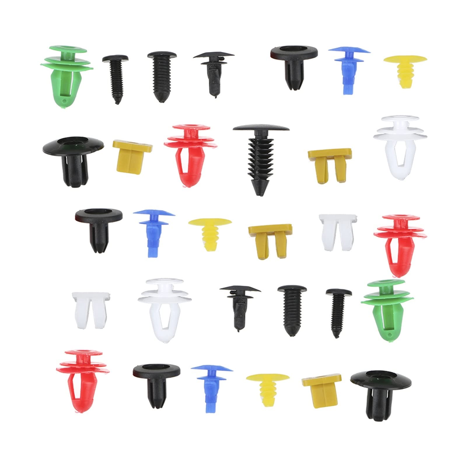 AANAN 100 Stücke/50 Stücke Fahrzeug Auto Stoßstange Clips for Innenausstattung Gemischt Auto Fastener Retainer Rivet Tür Panel Liner(100Pcs) von AANAN