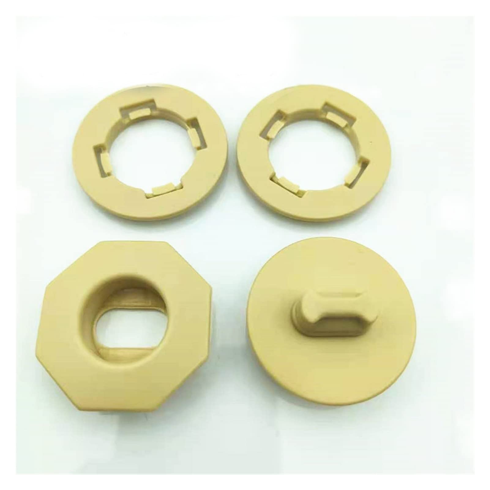 AANAN 4 Teile/satz Auto Doppel Schicht Abnehmbare Boden Matte Anti-Slip Clips Ärmeln Auto Teppich Befestigung Griffe Schellen Auto Innen zubehör(Beige) von AANAN