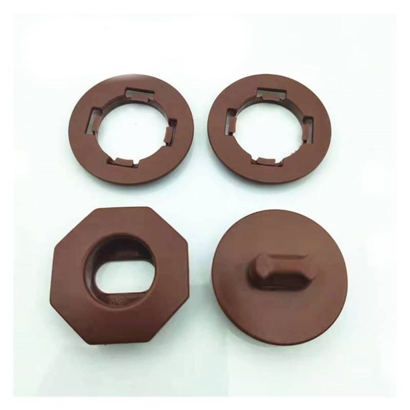 AANAN 4 Teile/satz Auto Doppel Schicht Abnehmbare Boden Matte Anti-Slip Clips Ärmeln Auto Teppich Befestigung Griffe Schellen Auto Innen zubehör(Brown) von AANAN