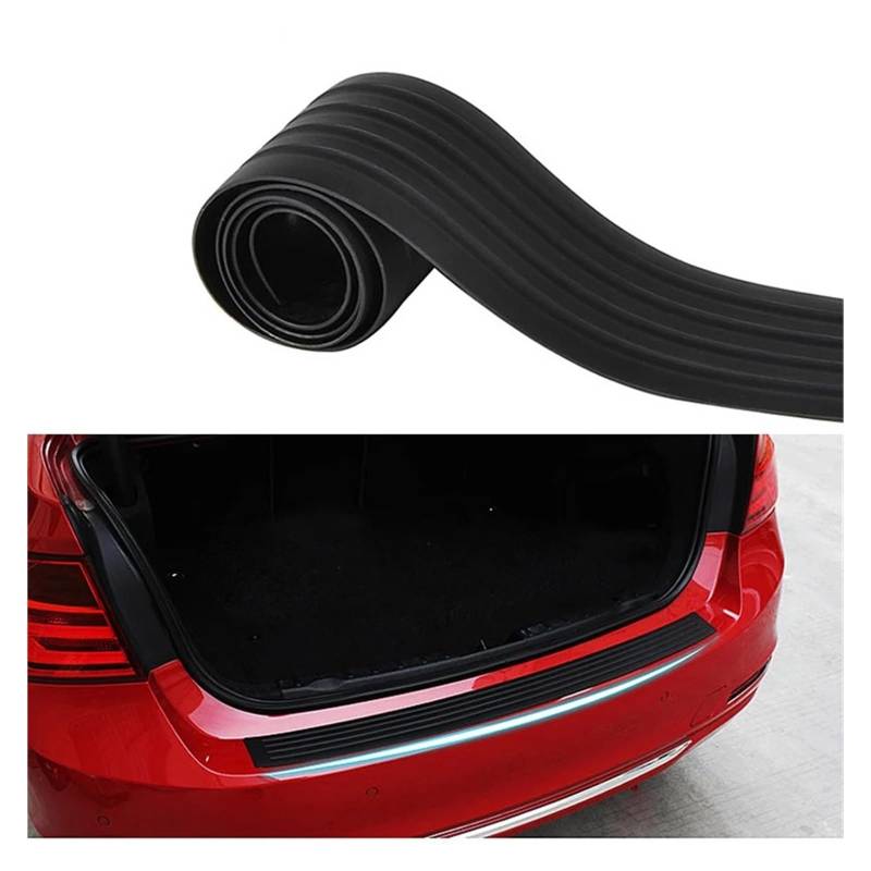 AANAN 90 CM/104 CM Auto Stamm Tür Sill Schutz SUV Liner Körper Hinterer Stoßdämpfer-schutz Trim Abdeckung Schützende gummi Aufkleber Matte Streifen(104CM) von AANAN