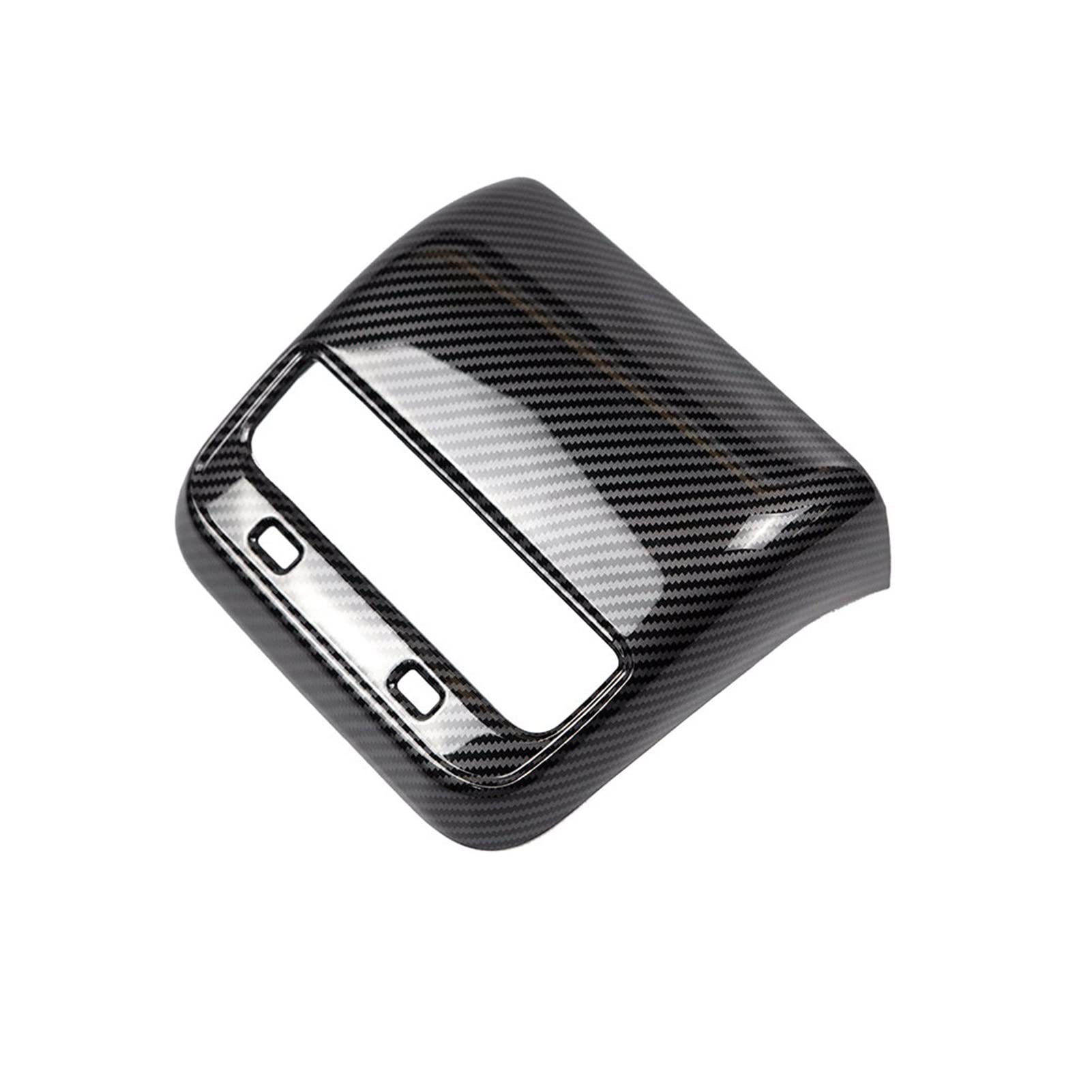 AANAN Auto Carbon Fiber ABS Hinten Air Vent Outlet Abdeckung Trim Kompatibel Mit Modell 3 Modell Y Zubehör Innen(Glossy Carbon ABS) von AANAN