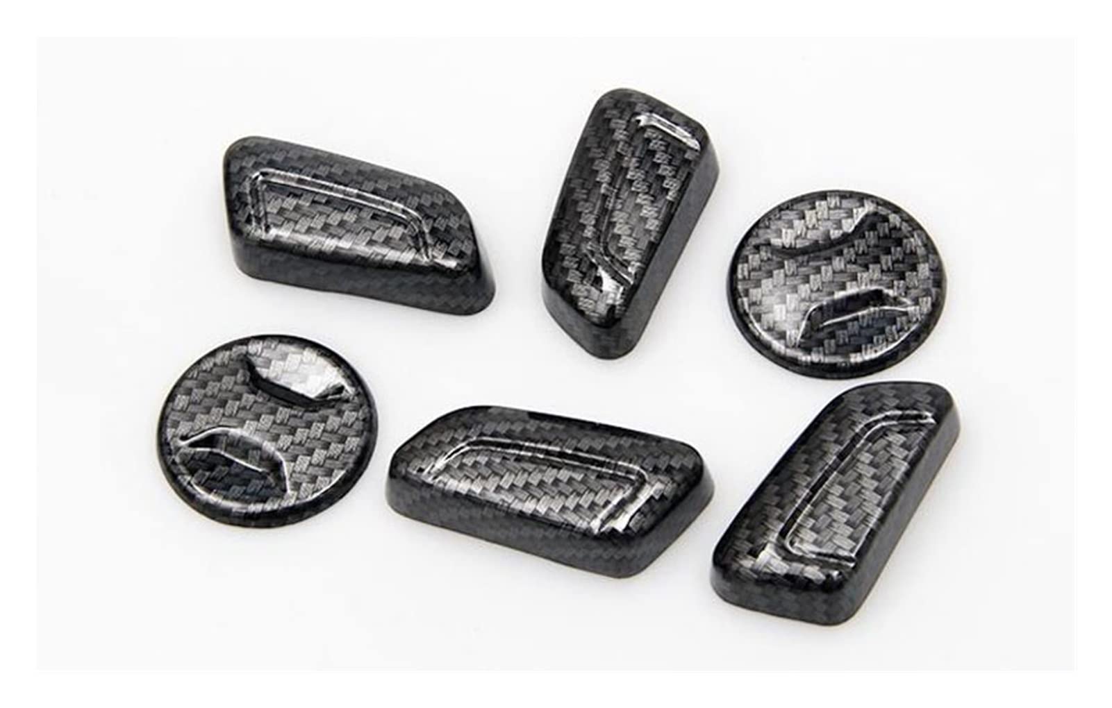 AANAN Auto Styling Aufkleber Detektor Sitzeinstellungsknopf Knopfschalter Trim Zubehör 6pcs/Set kompatibel mit L MK2 2016 2017(Svart) von AANAN