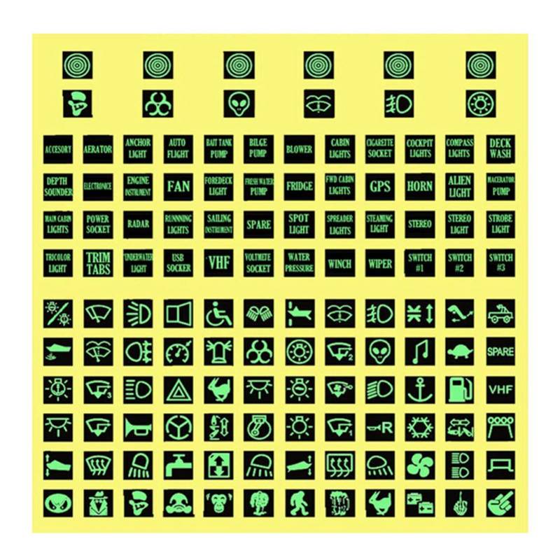 AANAN Universeller leuchtender Autoknopfaufkleber, Nachtleuchtender Wippschalteraufkleber, Schalttafelaufkleber, Multifunktionaler Knopfschalteraufkleber von AANAN