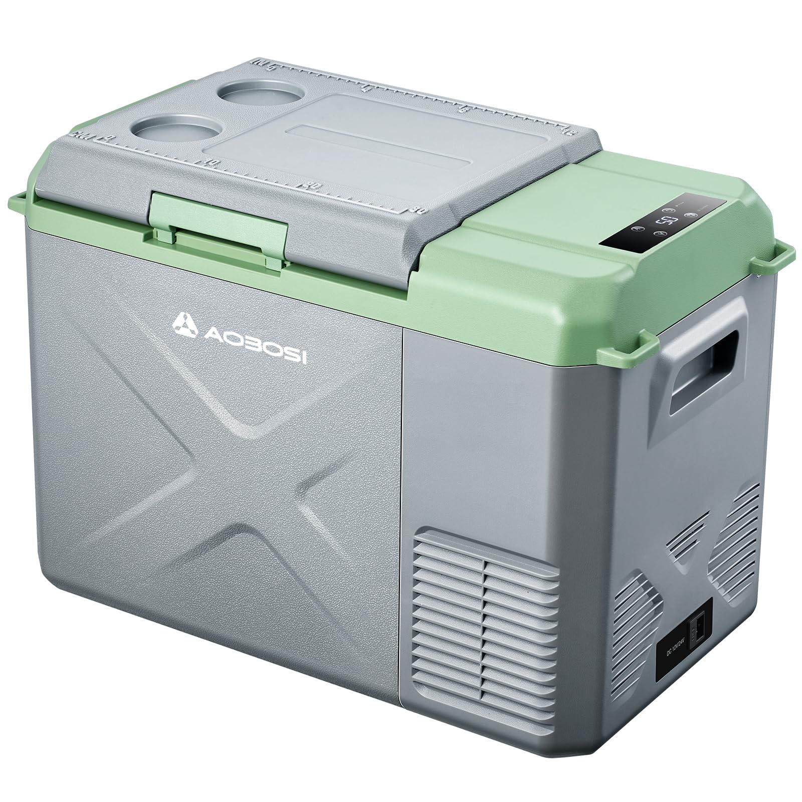 AAOBOSI Kompressor Kühlbox 24L, Kühlbox Auto,kompressorkühlbox 12/24V und 100-240V Kühlbox Elektrisch, bis -20 °C für Auto, LKW, Boot, Reisemobil, Camping von AAOBOSI