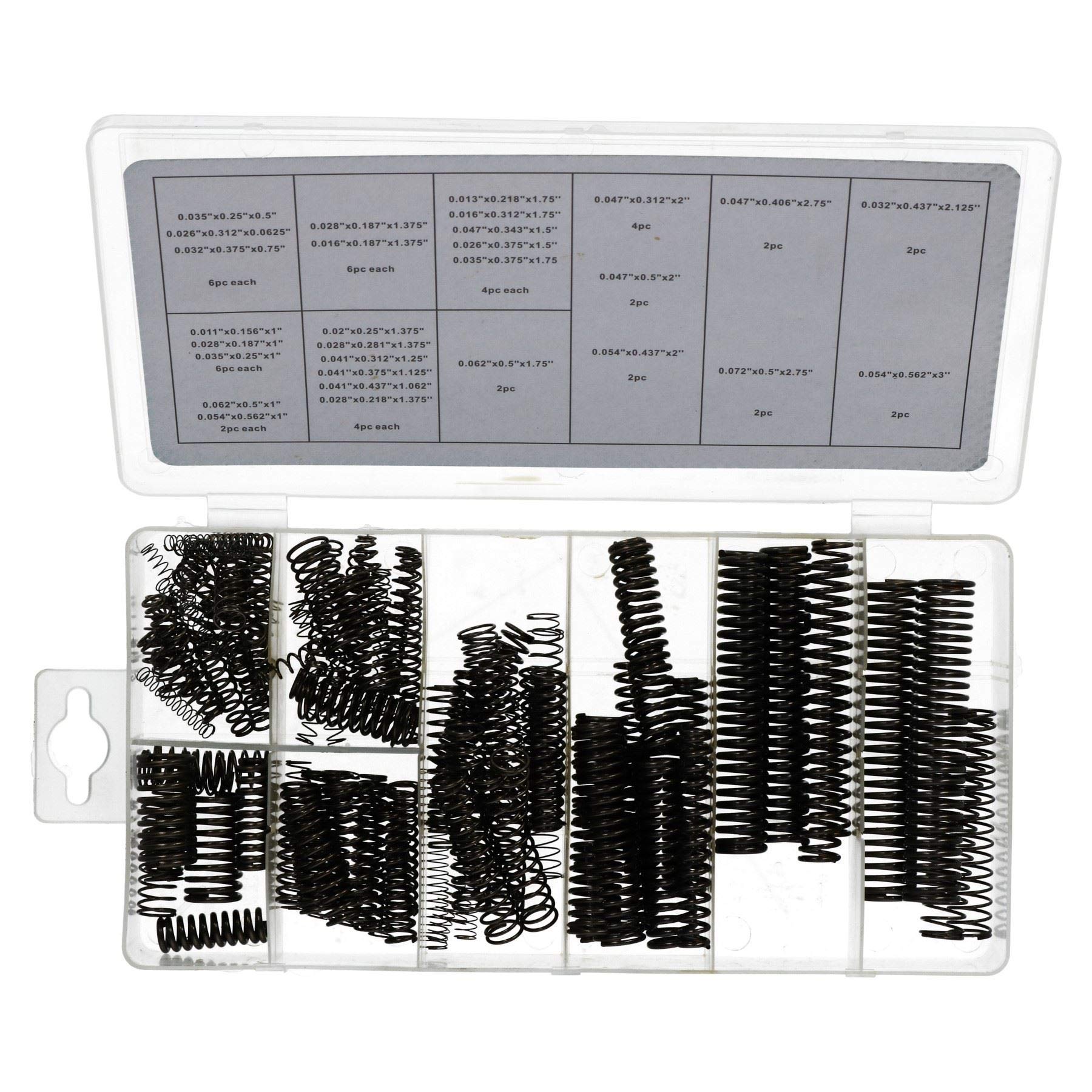 114pc Compression Spring Extension Tension Extended Springs Coil Black Finish von AB Tools-Toolzone