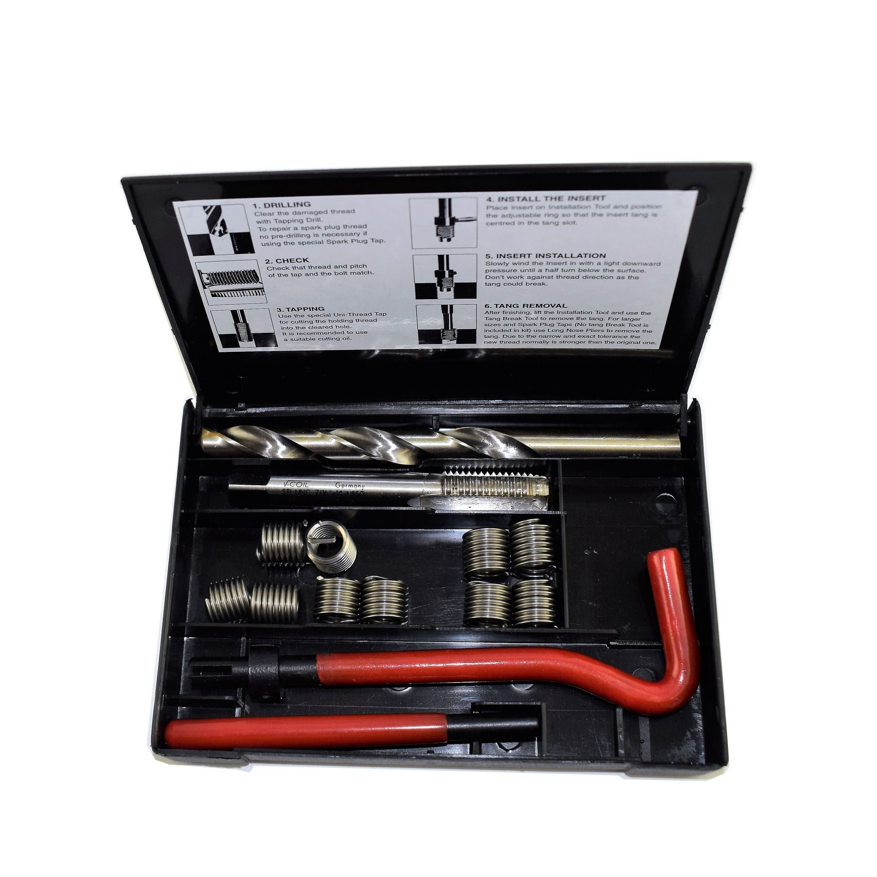 7/16" x 14 Imperial UNC Touchez Kit Reparatur HELICOIL filets beschädigt 14pc Kit von AB Tools