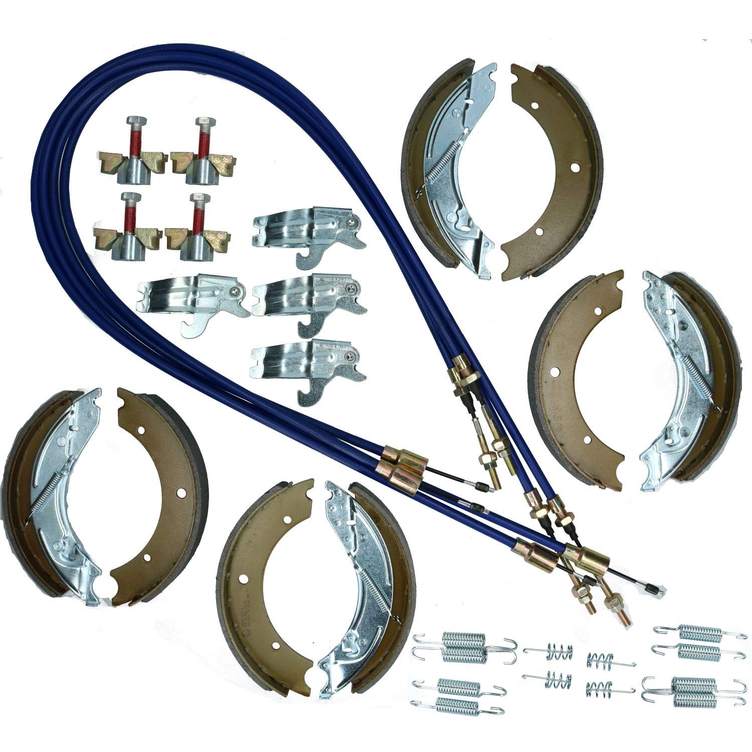 AB Tools Bremsbacke & Kabel Full Kit fur Ifor Williams Tieflader LM7 Serie 3500 kg von AB Tools