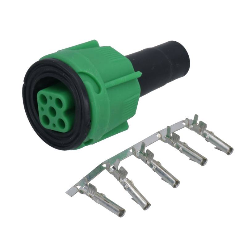 AB Tools Radex 5-poliger Stecker-Set für Anhänger, hellgrün, Reparatur von AB Tools