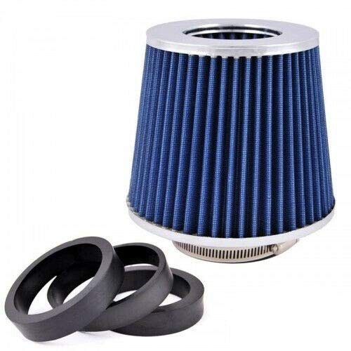 flexzon Blue Easy Fit Universal Auto Sport Kaltluftfilter Intake Kit 60/65/77mm von AB1