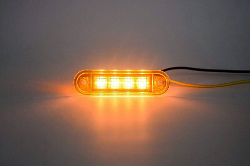 flexzon LED-Seitenmarkierungsleuchten für Kelsa Bar, 12 V, 24 V, E9, bernsteinfarben, Orange, 4 Stück von AB1