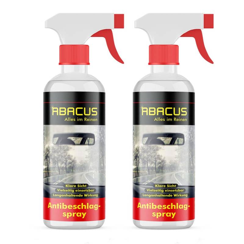 ABACUS® Antibeschlagspray, Antibeschlagmittel, Antibeschlag-Spray, Antibeschlag-Auto, Antibeschlag KFZ – Antibeschlagspray 2X 300 ml (7657.2) von ABACUS