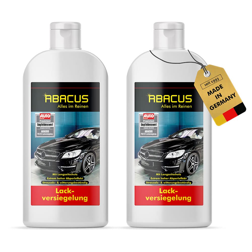 ABACUS® Lackversiegelung mit Carnaubawachs & Montanwachs und Lotuseffekt 2X 500 ml (7744.2) - Autolack versiegelung Lotusblütenversiegelung von ABACUS