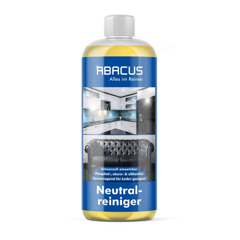 ABACUS® Neutralreiniger, Universalreiniger, Allzweckreiniger, Neutral Reiniger, Bodenreiniger, Fettlöser, Glasreiniger, Intensivreiniger – Neutralreiniger Konzentrat 1000 ml (2125) von ABACUS